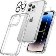 3 in 1 For Apple iPhone 16 Pro Max 15 14 13 Shockproof Clear Gel TPU Case Cover