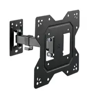 Brateck Economical Full-Motion TV Wall Mount For 23'-43' Fit Curved TV up to 30KG, VESA 100x100,100x200,200x100,200x200 Fine Texture Black LPA68-221