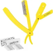 Professional Straight Razor - Minimal Exposure Straight Razor Kit with 10 Derby Premium Blades.5mm Exposed ("The OG")