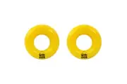 2x Airtime Step-B 49cm Inflatable Swim Ring Floater Pool Kids Children 3-6y YLW