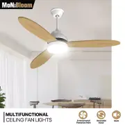 52" Indoor LED Ceiling Fan 3 Colors Changing Light Kit 6 Speeds w/Remote Control