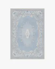 120' x 185' | Machine Washable Runner Rug | Kid & Pet Friendly | Indoor Rug | Lady Whistledown Soft Blue Rug by Bridgerton | Ruggable