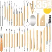 35 Pack Clay Tools Kit, Pottery Tools & Sculpting Tools, Polymer Modeling Clay C