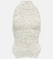 [Christopher Esber] Christopher Esber Sleeveless cotton-blend sweater AU 12 pink