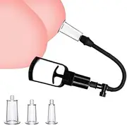 Nipple Sucker Clit Sucker Enlargement Enlarger Set Trigger Pump （3 Pcs Cup Sizes Enlarger Suction Vacuum Suck Enhancer Breast Clip Breast Sucker for Women Sex Toys