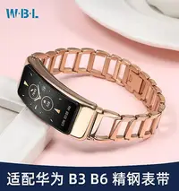 在飛比找Yahoo奇摩拍賣-7-11運費0元優惠優惠-錶帶 替換帶適配華為B3 B6手環手表帶鋼帶 男女b6 b3