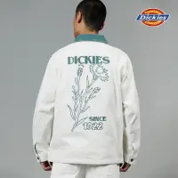 在飛比找momo購物網優惠-【Dickies】男款白色丹寧純棉背面大圖案刺繡設計外套｜D