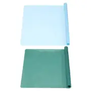 15.75" x 11.81" Silicone Mat for Crafts, 2Pcs Table Protector, Green/Blue