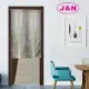 【J&N】緹花漸層雙開式長門簾90150-米灰(-1入)