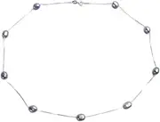 [ZLING] Baroque Natural Pearl Necklace For Women With 925 Sterling Silver Chain 6-7mm Freshwater Pearl Fashion Jewelry
