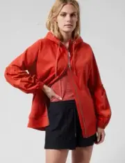 ATHLETA ON MY WAY TRIUMPH HOODIE IN CURRANT RED SIZE SMALL BRAND NEW W/TAGS