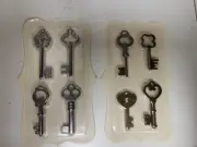 Craft Smart Metal Skeleton Keys Scrapbook Embelishment 2 sets