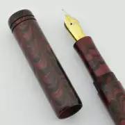 Ranga PSP Monterey Fountain Pen - Red Black Ripple Ebonite, JoWo #6 Nibs (New)