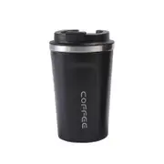 Catzon Travel Coffee Cup with Seal Lid Reusable Insulated Tumbler-Black