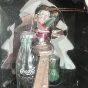 Coca-Cola Christmas Ornament 1995 Elf Hammer on a Coca-Cola Bottle