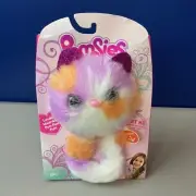 Pomsies 'Kali" Fluffy Pink Interactive Pet Cat - Purrs, Talks, Lights Up -NEW