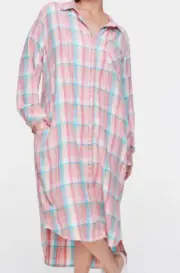 NWT LADIES PETER ALEXANDER CHECK BAMBOO FLANNELETTE LONG NIGHTIE PLUS SIZE 24/26