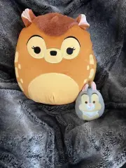 Squishmallows Disney Bambi 14” & Thumper 5” Set Of 2