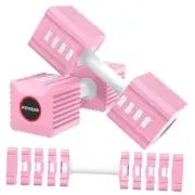 Adjustable Weight Dumbbells Set of 2, 3.4lb/5.7lb/8lb/10.3lb/12.6lb Each Hand