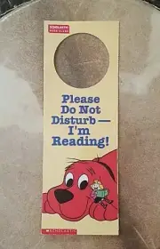 SCHOLASTIC BOOK CLUBS Door Hanger CLIFFORD THE BIG RED DOG Ephemera Vtg 2001 NOS