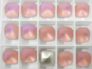 Rose Peach Frost F (12mm) Swarovski 4470 Cushion Cut Stones
