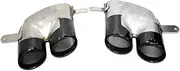 Compatible For Audi A6 A7 2016 To 2018 Muffler Tip Upgrade S6 S7 Four Outlet Stainless Steel Tip Exhaust System(Black)