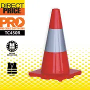 Pro Choice Orange PVC Traffic Cone / Reflective Tape 450mm, TC450R