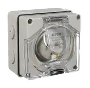CLIPSAL 56AI310-GY - Appliance Inlet 3 Flat Pin 10Amp IP66 - 56 SERIES