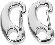 TOKIDNY 2pcs Stainless Steel Lobster Claw Clasps for DIY Keychain Snap Hooks with Durable Design Lightweight and Portable for Dog Tags Flag Poles and Craft Projects