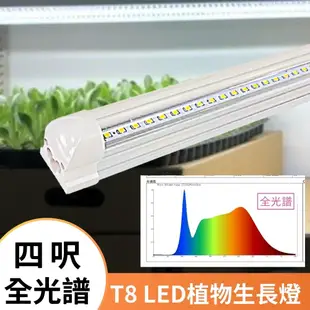 1入組 t8 一體式 led植物生長燈 全光譜 植物燈 T8燈管 植物燈管 保固一年 (7.7折)
