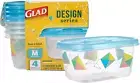 Glad Series Food Storage Containers, 4 Count | Strong and Durable Food Storage