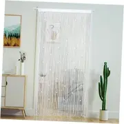 Beaded Curtain Door String Curtains for Doorway 39"W x 79"L (Pack of 1) White