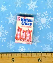 Dollhouse Miniatures Size Kitten Chow Cat Pet Food Box