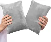 TaiBest Small Pillow Memory Foam Mini Pillow 11 x 7 Inch for Travel Sleeping Nap Neck Knee Lumbar Support Tiny Pillow for Pets Dogs 2 Pack (Grey)
