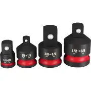 Milwaukee 49-66-6742 1/4" 3/8" 1/2" Socket Drive Adapter Set Impact Duty