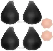[MNAFAYY] Sticky Bras for Women Push Up 2 Pairs Adhesive Bra Lift Invisible Silicone Backless Strapless Bra with 2PCS Nipple Covers