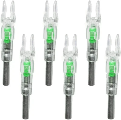 6Pcs Lighted Nocks for Arrows with .244"/6.2Mm inside Diameter.Automatic Light u