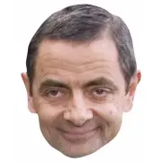 Rowan Atkinson Single 2D Card Party Face Mask comedy actor