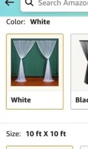 White Sheer Tulle Backdrop Curtains 10FT X 10FT White Tulle backdrop ELEGANT!