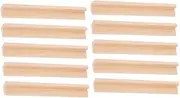 Abaodam 10pcs Wooden Holders Elegant Multi-Function Trays for Organizing Tiles Stylish Game Accessories for Learning and Display Wooden Letter Base