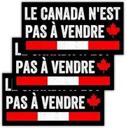 [7.5"x3.75"] 3 Pack Canada is Not for Sale Le Canada N'est Pas à Vendre Bumper Sticker, I Love Canada Bumper Sticker I Support Canada is Not for Sale, Gift for Car Truck Van