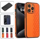 Shockproof Slim Lychee Texture Hard Case For iPhone 16 15 Pro Max 14 13 12 11