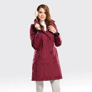 【SAMLIX山力士】PRIMALOFT女輕量化防潑水保暖外套#32814(紅色.黑色)
