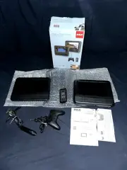 RCA MOBILE DVD SYSTEM DUAL 7" LED LCD SCREENS REMOTE GAME CONTROLLER