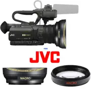 ULTRA WIDE ANGLE LENS + MACRO LENS FOR JVC GY-HM250 UHD 4K Streaming Camcorder