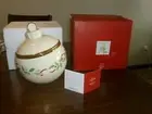 Lenox Holiday Ornament Cookie Jar, NEW with box, plastic, styrofoam and pamphlet