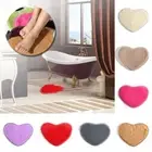 40x30cm Fashion Plush Soft Floor Heart Mat Memory Foam Flannel Carpet Bath Rug