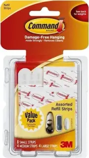 Command Replacement Adhesive Strips 17200-16ES 2/Pscks