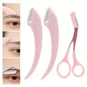 3Pcs Eyebrow Scissors with Comb,Professional Precision Eyebrow Trimmer Set.