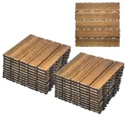 20PCS Interlocking Deck Tiles 29.5cm x 29.5cm, Flooring Tiles for Both Indoor...